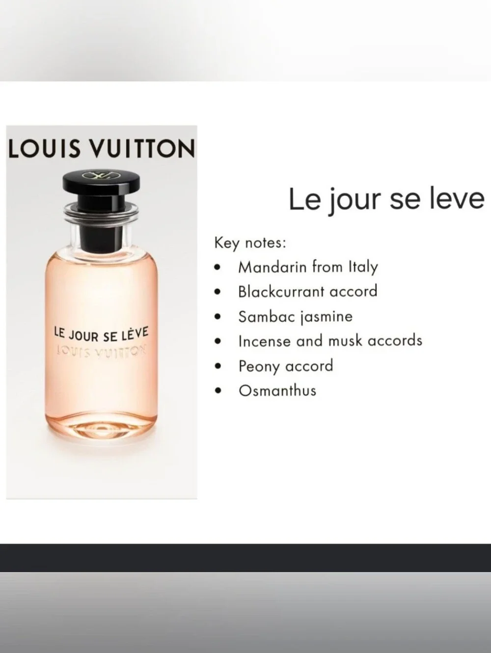 ☀️1 Btl✅️ LOUIS VUITTON LE JOUR SE LEVE FRAGRANCE💯100ML BOTTLE ➕️ 💥5pc=10ML✅️